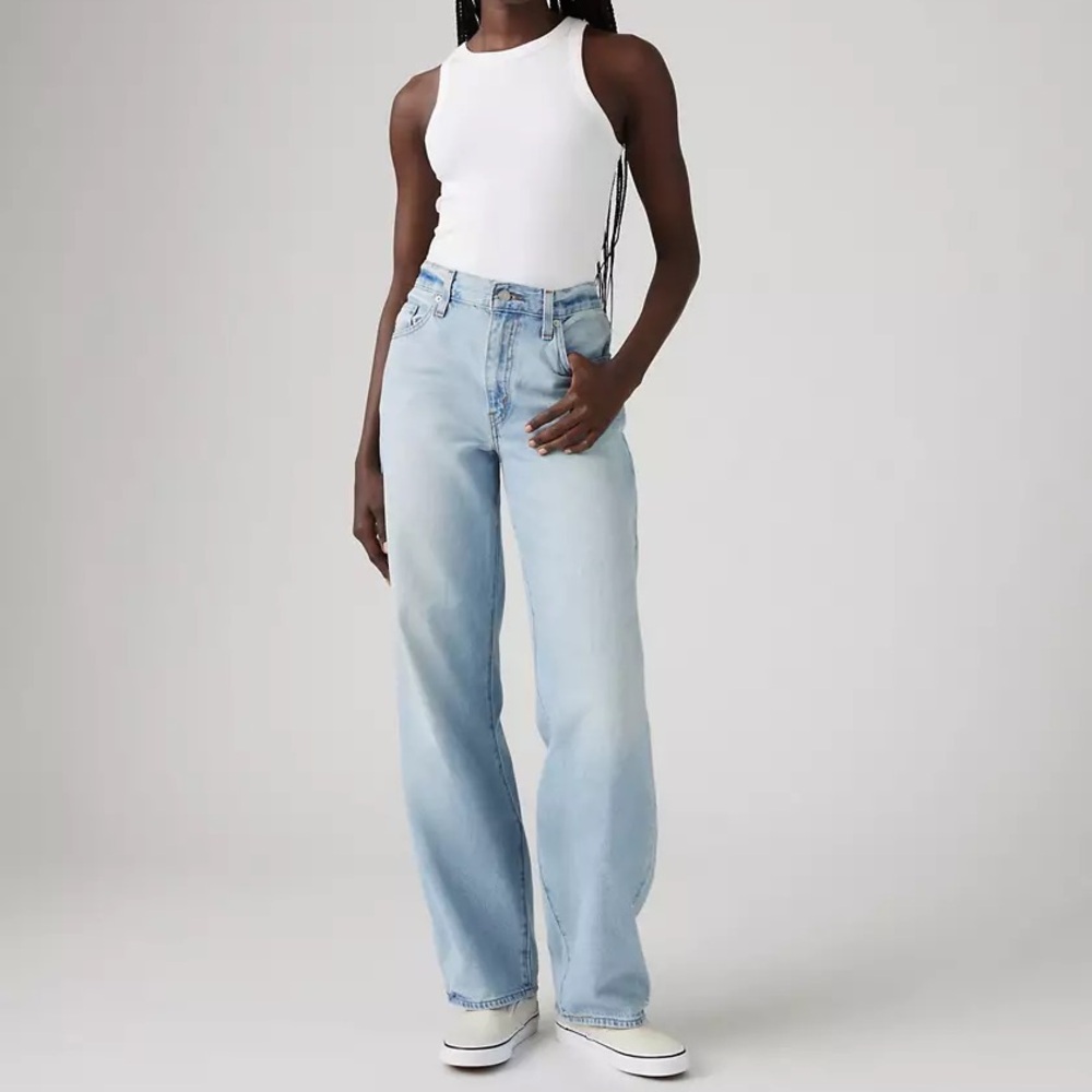 Levi's Light Wash Blue Straight Leg Jeans